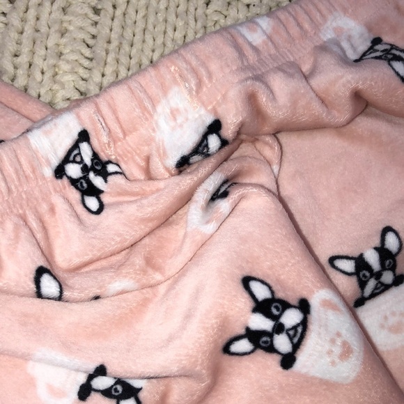 Como Vintage pink soft pajama pants size large dog puppy print - Picture 7 of 8